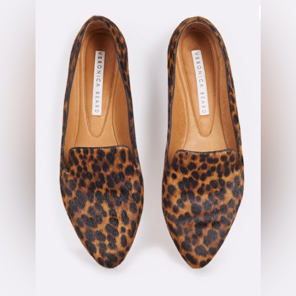 Veronica Beard Leopard Print Pointed Flats in Brown and Black - Picture 8 of 8